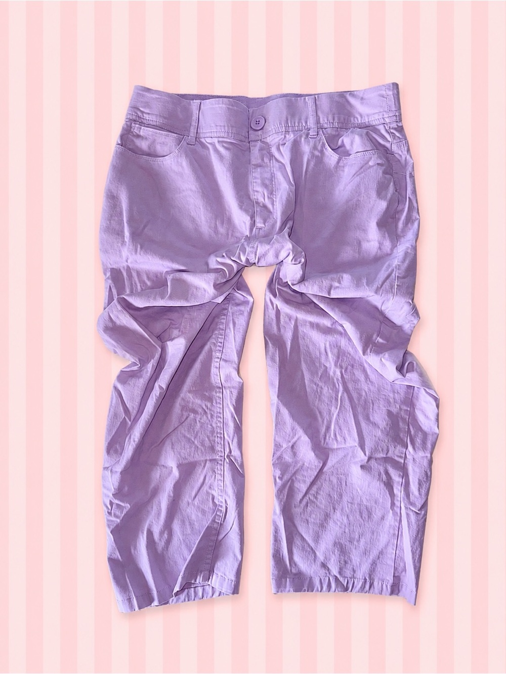 Lilac Purple Capri Pants | Y2K Pastel Cropped Pants 💜